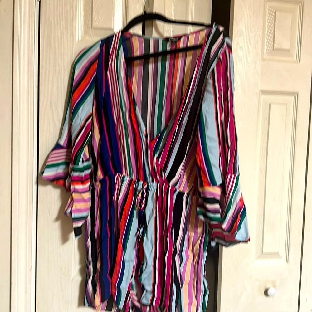 A multi color romper